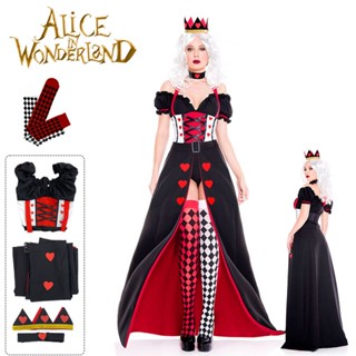 The Red Queen Cosplay Costume Alice In Wonderland Outfits Carnival Halloween Party