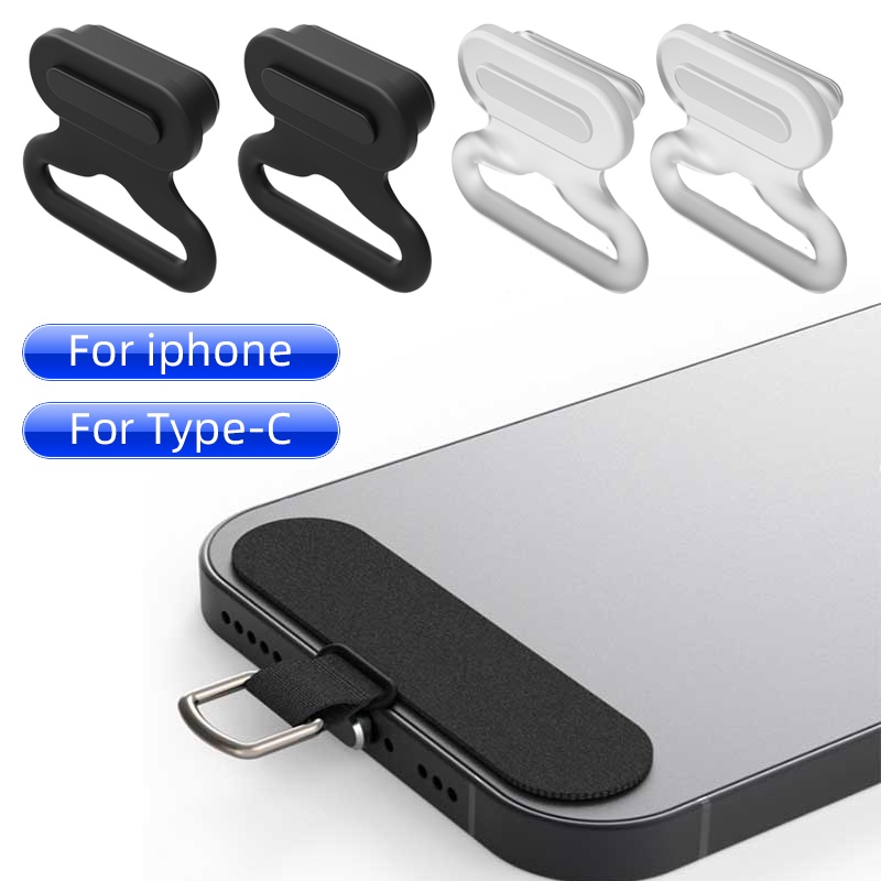 แผ่นปะเก็นซิลิโคน กันฝุ่น กันน้ํา กันหาย สําหรับชาร์จโทรศัพท์มือถือ Type-C Apple