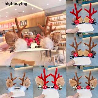 [highbuying] กิ๊บติดผม รูปต้นคริสต์มาส กวางเอลก์ 2 ชิ้น