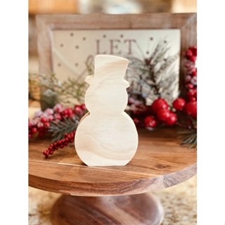 [FudFudAR] ฝุด-ฝุด-อะ Snowman สโนว์แมน Christmas Cutout , Wood Blanks Craft DIY, งาน DIY งานศิลปะ นำไปเพ้นท์ระบายสีได้