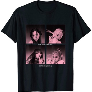 (unless)BLACKPINK How You Like That Black T-Shirt ใส่ได้ทั้ เสื้อแฟชั่นผู้หญิง เสื้อยืด สตรีท รุ่น