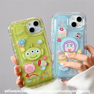 เคสโทรศัพท์มือถือแบบนิ่ม TPU ใส กันกระแทก ลายการ์ตูนเอเลี่ยน Buzz Lightyear ทอยสตอรี่น่ารัก สําหรับ iPhone 11 7 8 6 6S Plus 14 13 12 Pro MAX XR 7plus X XS MAX