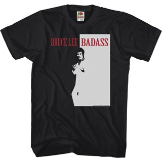 Scarface Badass Bruce Lee T-Shirt เสื้อคนอ้วนผญ เสื้อยืดวินเทจ เสื้อทหาร