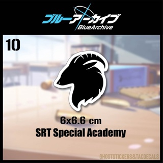 10สติกเกอร์โลโก้เกม BlueArchive-SRT Special Academy ตกแต่งมือถือ รถยนต์ มอเตอร์ไซค์ laptop computer งานพิมพ์
