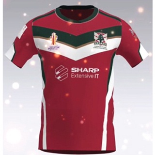 ใหม่ เสื้อยืดลําลอง แขนสั้น พิมพ์ลาย Ireland RLWC rugby JERSEY cedars kiwis MMT tonga samoa fiji BATI 2023