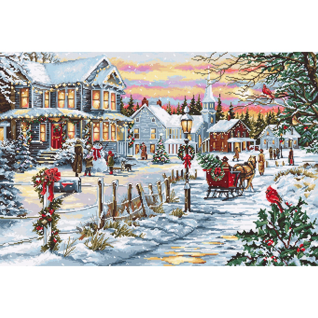 LU-B595 Christmas Eve ชุดปักครอสติชลิขสิทธิ์แท้ ครอสติชไม่พิมพ์ลาย แบรนด์ Luca-S