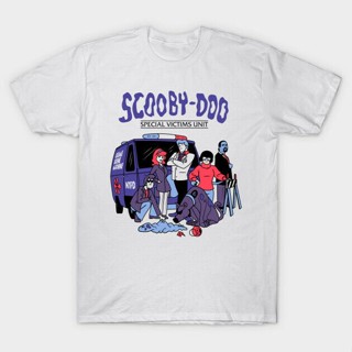 Mowei7 เสื้อยืดผ้าฝ้าย 100% พิมพ์ลาย Scooby Doo Law Order Special Victims Unit Shaggy Roger ทรงโอเวอร์ไซซ์ สําหรับผู้ชาย