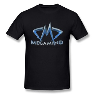 เสื้อยืด พิมพ์ลายโลโก้ภาพยนตร์ BoAlyn Megamind ขนาดเล็ก สีดํา สําหรับผู้ชาย