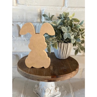 FudFudAR I Wooden Bunny กระต่าย งานไม้ MDF หนา 1.9 ซม. Wooden Crafts งานฝีมือ Christmas Wood Crafts, Christmas Blanks