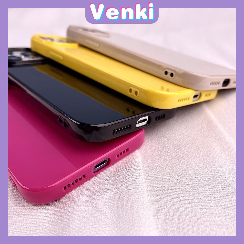 VENKI Case iPhone 14 Pro Max TPU Soft Simple Case Glossy Candy Case