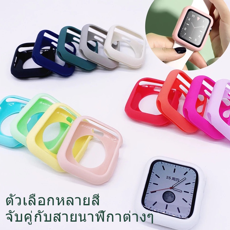 เคสซิลิโคน Smart watch เหมาะสำหรับ 1/2/3/4/5/6/7/8/9/10/11/se เคสสี Candy 38/40/41/42/44/4546/49mm มีหลายสีให้เลือก - รูปที่ 2