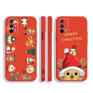 เคสโทรศัพท์มือถือ ซิลิโคนนิ่ม ขอบตรง ทรงสี่เหลี่ยม ลาย Merry Christmas 2023 สําหรับ OPPO A16 A94 A53 A15 A12 AX7 A52 A72 A92 A74 A54 5G