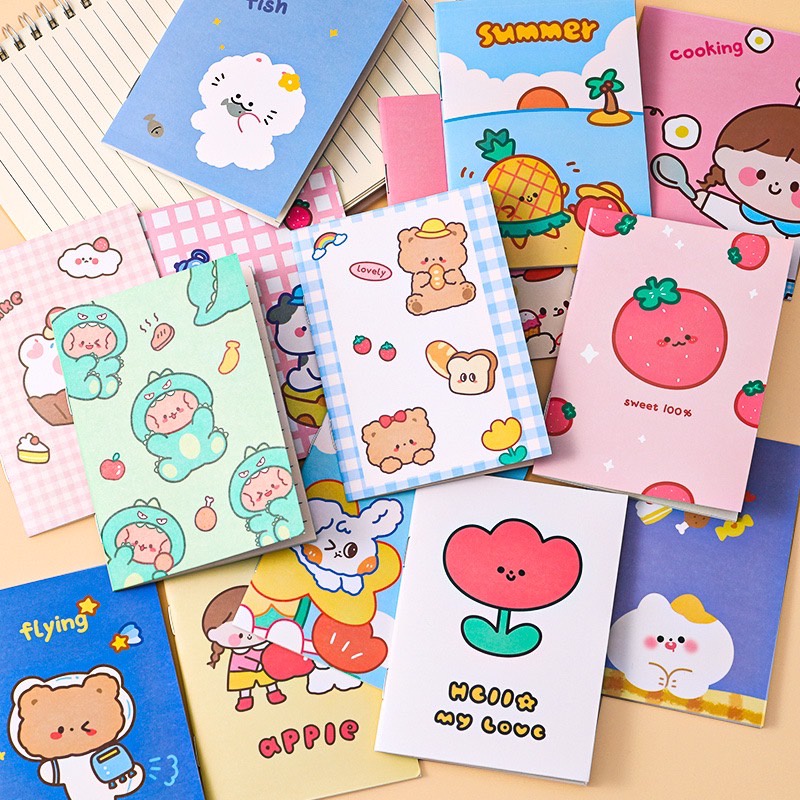 พร้อมส่งในไทย ถูกสุด ส่งไว สมุดโน๊ต เล่มเล็ก ราคาส่ง เลือกลายได้ พกพาสะดวก สำหรับจดไดอารี่ คำศัพท์