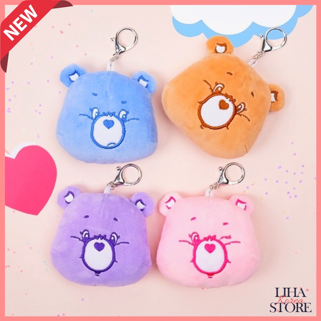 🎈Daiso Korea X Care Bears พวงกุญแจ Carebears พวงกุญแจ Face Carebears แหวนกระเป๋า Care Bears พวงกุญแจ