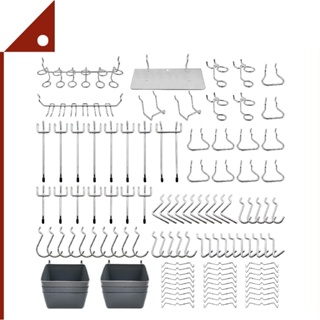 FRIMOONY : FMOH-140* อะไหล่ตะขอสำหรับเพคบอร์ด Pegboard Hooks Assortment, 140-pcs