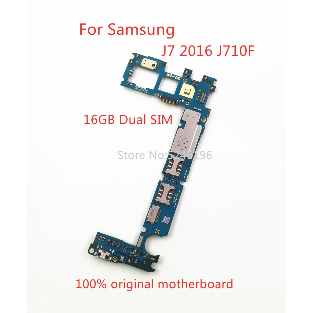 ใช้กับสําหรับ Samsung Galaxy J7 2016 J710F16GB เมนบอร์ด Dual SIM J7 J710F/DS ชิประบบปลดล็อค logic bo