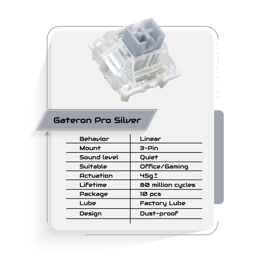 [ประกัน3วัน] SARU สวิตช์คีย์บอร์ด GateronSwitch/Gateron Pro/CherryBlack Hyperglide/KailhBoxJade 3PIN/5PIN (10ชิ้น/ซอง) ราคา ถูกที่สุด ดีลบีเคเค แกลเลอรีภาพที่ 9