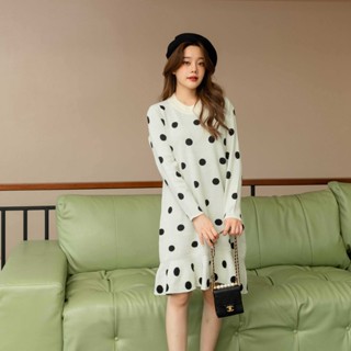 Kimamme - เดรส รุ่น Polka Dot Ruffle Knit