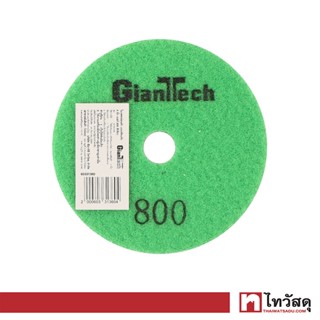 GIANTTECH ใบเพชรอ่อนตัว แบบขัดแห้ง เบอร์ 800 รุ่น G794106 ขนาด 4 นิ้ว สีเขียว