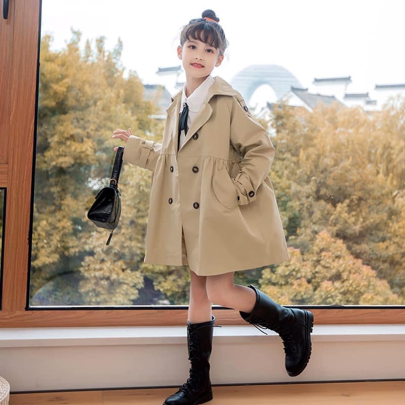 Trench Coat แฟชั่น ทรงเกาหลี / D25