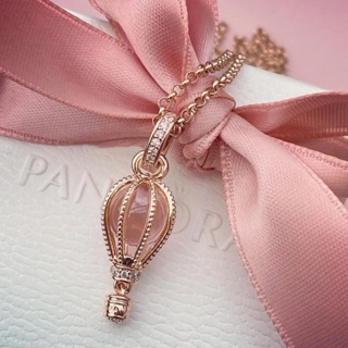 [พร้อมส่งทีไทย]Pandora สร้อยคอ สร้อยคอพร้อมจี้ บอลลูน Sparkling Hot Air Balloon Necklaceของขวัญสำหรับคนพิเศษของแท้P27P28