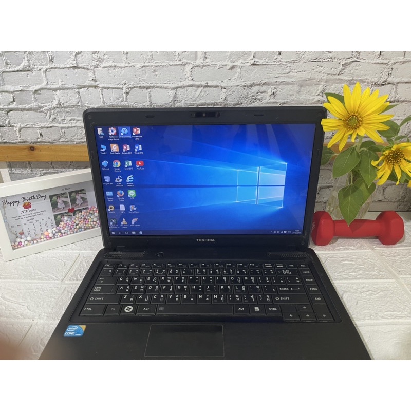 Toshiba C640 คอ i5 แรม4gb แบตเก็บไฟ โน๊ตบุ๊คมือ 2 มีบริการเก็บเงินปลายทาง