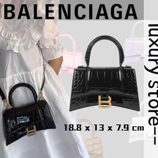 ✨บาเลนเซียก้า Balenciaga HOURGLASS Plus กระเป๋าถือขนาดเล็ก/กระเป๋าผู้หญิง/กระเป๋าสะพายข้าง/กระเป๋าสะพายไหล่/รูปแบบล่าสุด