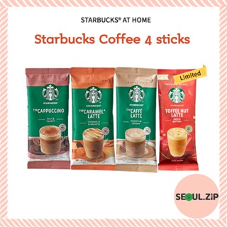 Starbucks กาแฟสําเร็จรูป คาเฟ่ ลาเต้ คาปูชิโน่ คาราเมล ลาเต้ ทอฟฟี่ นัท ลาเต้ 4T