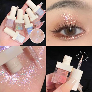 ✧ Ready Stcok Gege Bear Glitter Highlighter Liquid Eye Shadow อายไลเนอร์ Bear Sequins Pink Mermaid Sequins Gold ทนทานกันน้ำ Shimmer และ Shine Eye Silkworm ดินสอแต่งหน้าความงาม