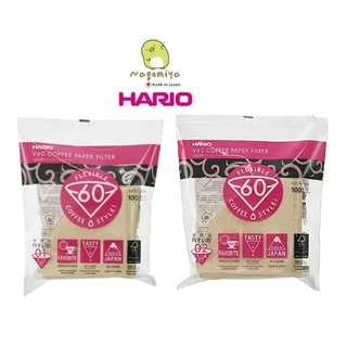 Hario v60 01, 02, 03 paper filter 100แผ่น กระดาษกรอง กระดาษดริปกาแฟ กาแฟดริป ฟิลเตอร์ดริปกาแฟ