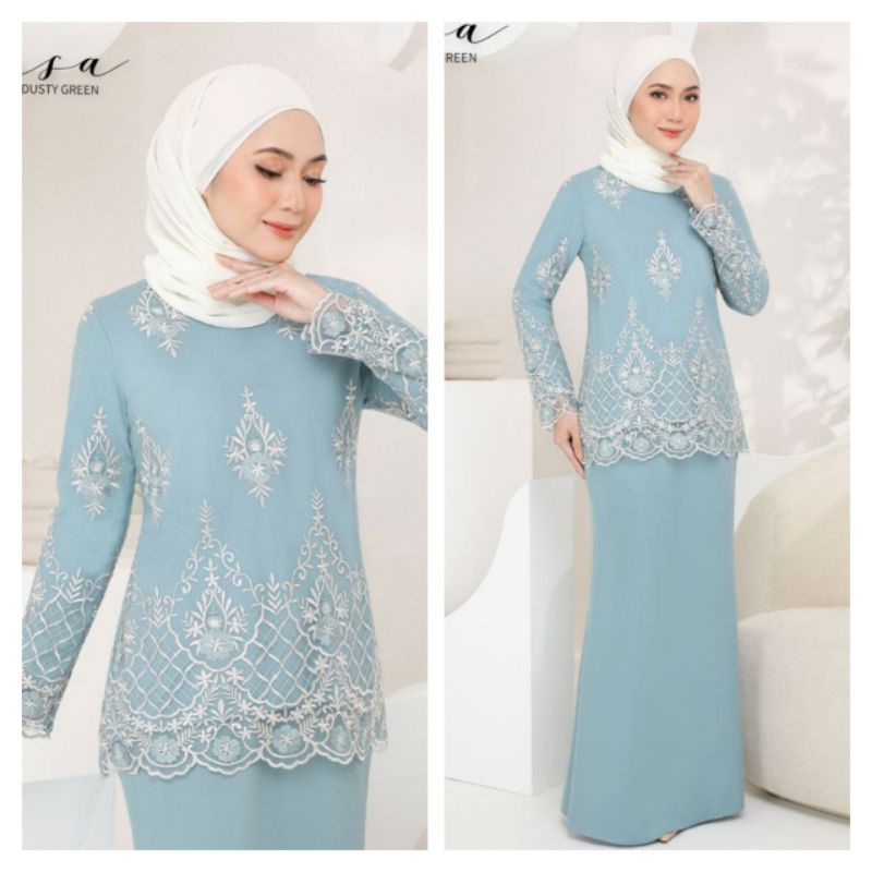 Raisa Kurung Moden Lace! 794 Kurung Moden Raisa! Wudhu Friendly Kurung Lace! ลูกไม้ปัก! เสื้อผู้หญิงทูน่า Nikah Kenduri