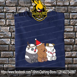 T-shirt㍿เสื้อยืด TREND WE BARE BEAR MERRY CHRISMAS T SHIRT UNISEX MEN AND WOMEN