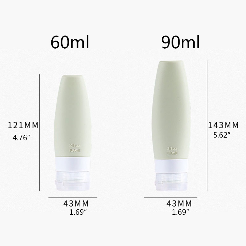 Vaahome Silicone Travel Bottles Leak Proof Squeezable Refillable Travel Accessories Portable Toiletries Containers Travel Size Cosmetic Tube for Shampoo Lotion Soap Liquids Storage