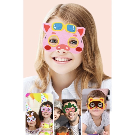 หน้ากากรูปสัตว์ DIY มีให้เลือก 18 แบบ ประกอบง่าย สีสันสดใส ฝึกสมาธิ หน้าการปาร์ตี้ - รูปที่ 6