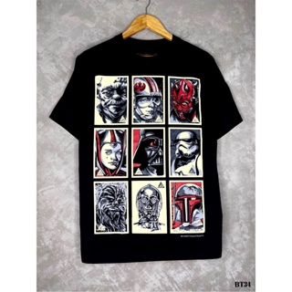 Starwarsเสื้อยืดสีดำสกรีนลายBT34