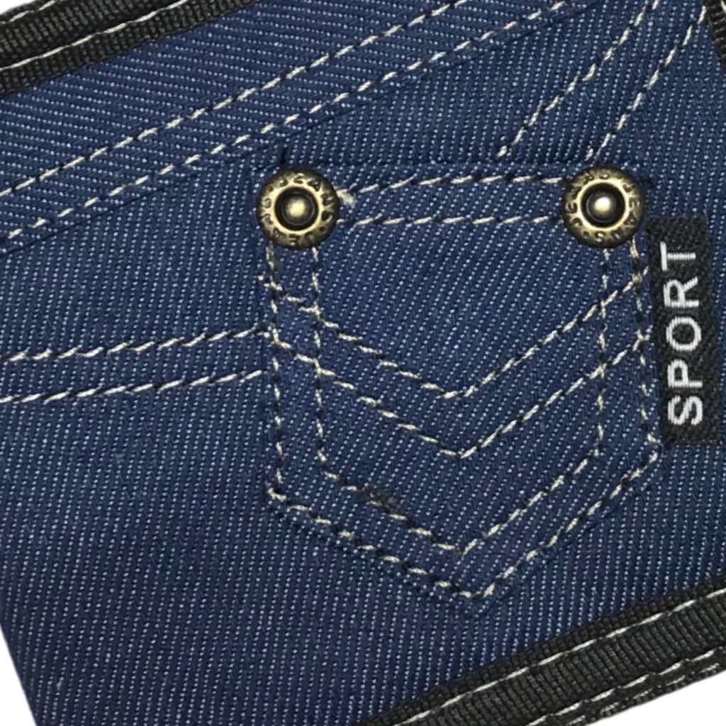 Leefo Denim Wallet Men Jeans Wallet Bifold Fashion Purse