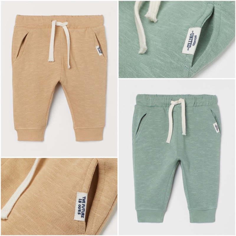 H&M kids jogger [สีเบจ/พิสตาชิโอ] ต้นฉบับ