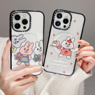 เคสแม่เหล็ก ลายกระต่าย konbini CT สําหรับ iPhone 11 iPhone 14 13 12 11