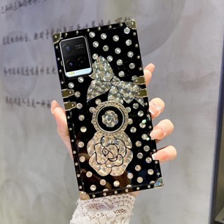 เคสโทรศัพท์มือถือ ลายเสือดาว ประดับมุก แฟชั่นหรูหรา สําหรับ Vivo Y21 Y21S Y21T Y33S Y33T Y22 Y01 Y15S Y15A Y31 T1X T1 T1 Pro