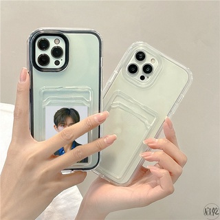 สำหรับ เคส iPhone 11 14 13 12 Pro Max ผู้ถือรูปถ่ายการ์ดเคสสำหรับ iPhone 11 14 13 12 Pro Max 7 8 Plus XR XS X 6 6S SE3 SE2 ปลอกเกราะกันกระแทก Defender ช่องใส่การ์ดใสใสฝาครอบโทรศัพท์ 11Pro 14Pro Max13Pro 12Pro Max 7Plus 8Plus 14Plus