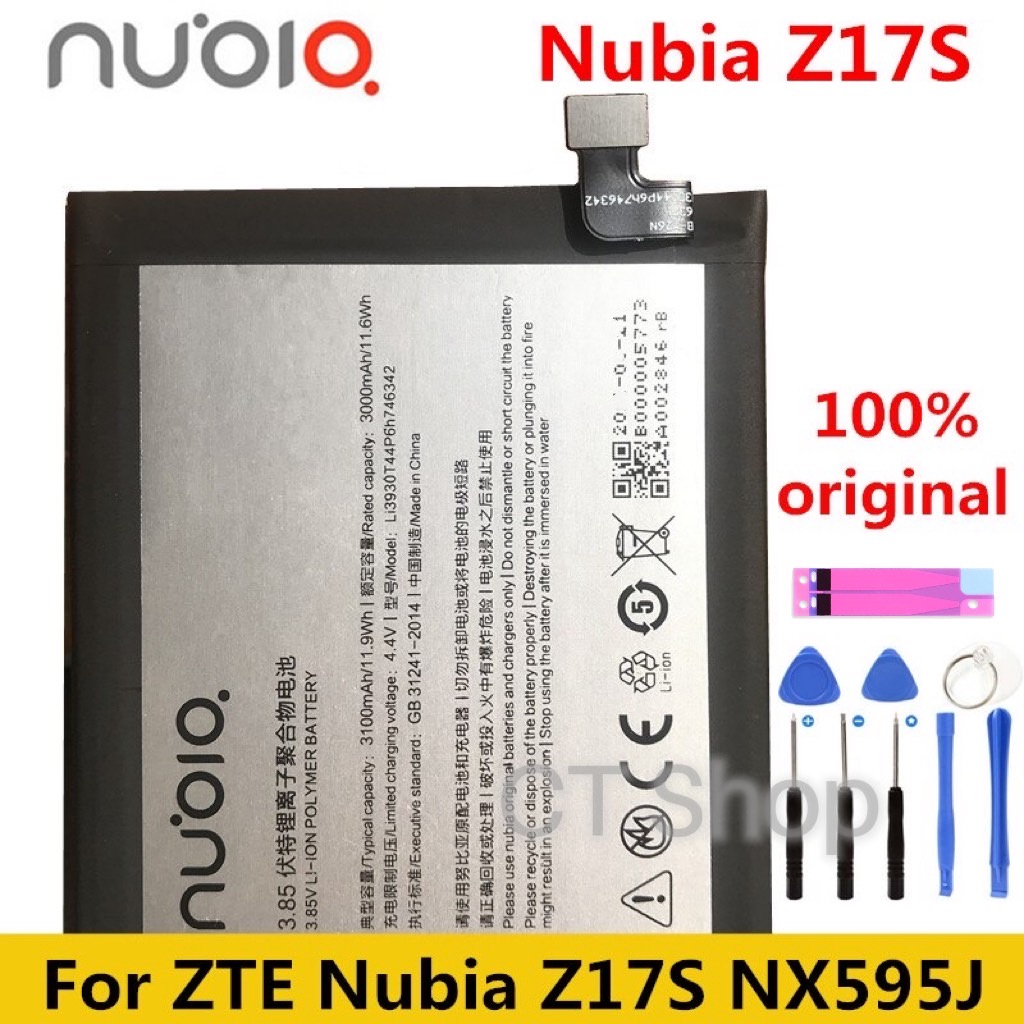 แบตเตอรี่ ZTE Nubia Z17S แบต Z17s NX595J Li3930T44P6h746342 3000mAh Battery for ZTE Nubia Z17S NX595