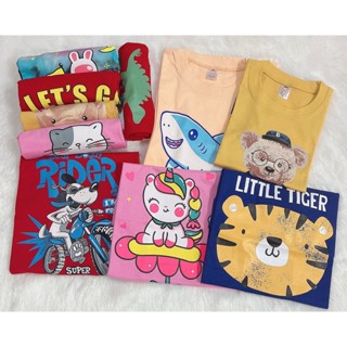 #พร้อมส่ง เสื้อยืดเด็กคอกลม ผ้านุ่ม ลายน่ารัก สกรีนลายแน่นๆ ผ้า cotton