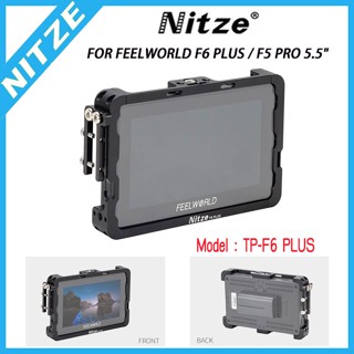 Nitze Monitor Cage สำหรับFeelworld F6 Plus V2 / F5 Pro V2/V3 พร้อมที่หนีบสาย HDMI