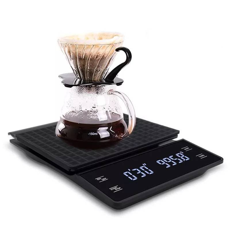 ตาชั่ง ดิจิตอล ชั่งกาแฟ 0.1g-3kg เครื่องชั่งกาแฟ coffee scale ตาชั่ง ดิจิตอล จับเวลาแถมฟรีถ่านในเครื่อง