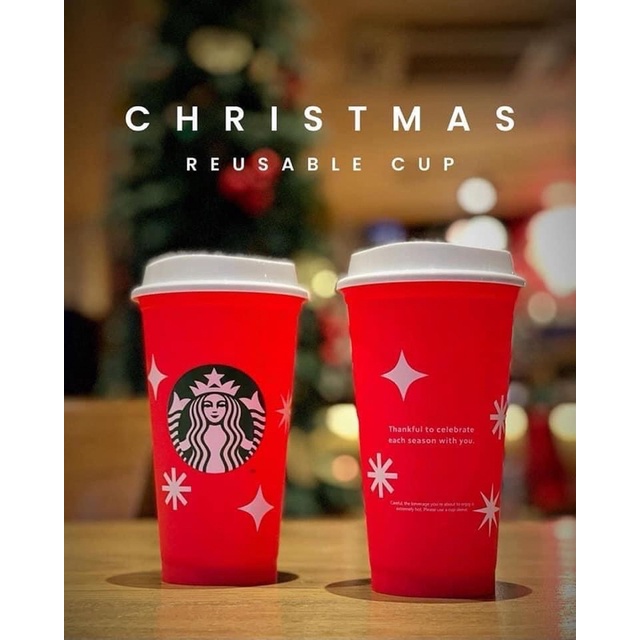 Christmas Starbucks reuseable cup