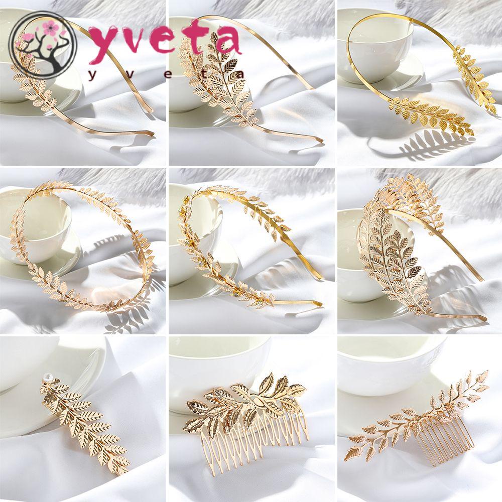 Yveta มงกุฎคาดผม ประดับใบไม้ เครื่องประดับ สําหรับงานแต่งงาน