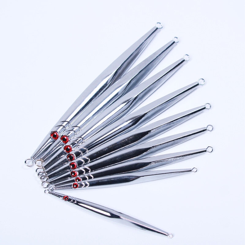 1-2วัน(ส่งไวมากแม่) Speed Silver jig 3D กระโทงตาแดง 2 แบบ มีตา/ไม่มีตา ขนาด 40/60/80/100/120/160/200