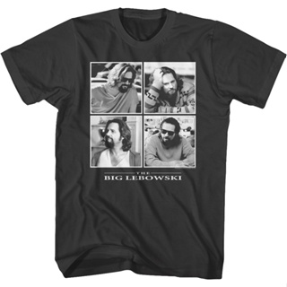 The Dude Collage Big Lebowski T-Shirt เสื้อเบลาส์ เสื้อยืดผู้ชาย เสื้อยืดคอกลม เสื้อยืด cotton