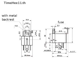 Timehee รีเลย์รถยนต์ 4Pin 5Pin 30A 12V 24V DC 1 ชิ้น