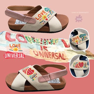 Preorder-Love is universal รักคือสากล-รองเท้าส้นแบนรัดส้น